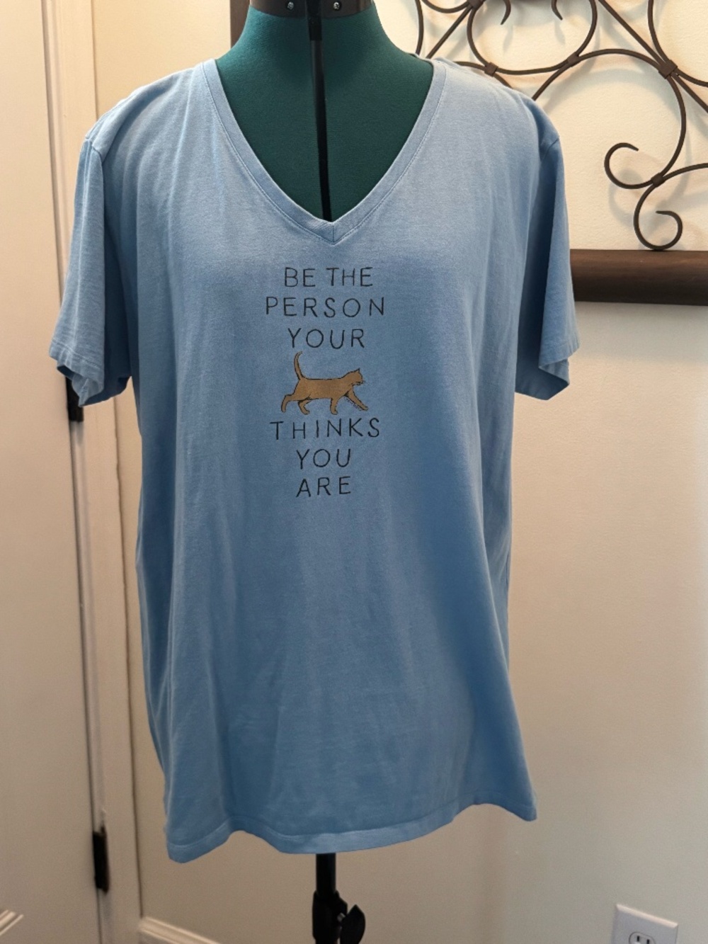 Life is Good Be The Person Your Cat Thinks You Are Shirt Sz XXL